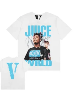 Vlone X Juice Wrld Back In Black White Tee