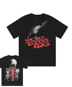 Vlone X Never Broke Again Bones Black Tee