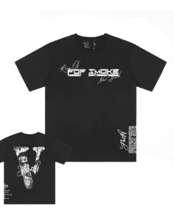 Vlone X Pop Smoke X Faith King Of New York Black Tee
