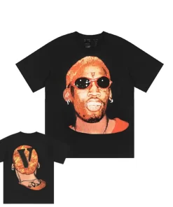 Vlone X Rodman Airbrush Black Tee